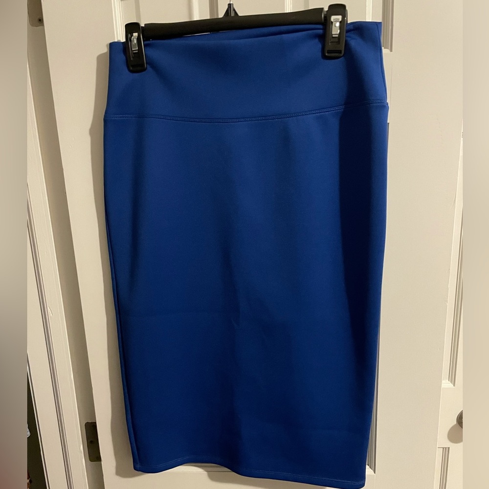 Royal Blue Pencil Skirt - Size Large